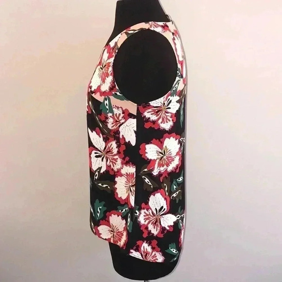 Cabi Hibiscus Floral Lily Print Blouse Tank Size S - Picture 3 of 7